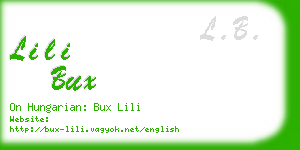 lili bux business card